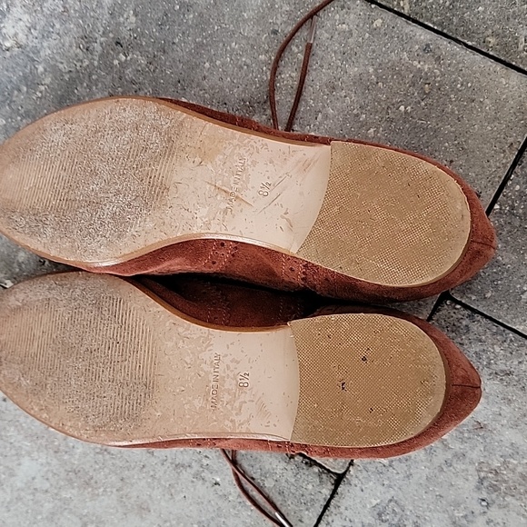 Garnet Hill Felisa Soft Oxford Sz 8.5 Made in Italy Suede Burnt Orange - Picture 12 of 13